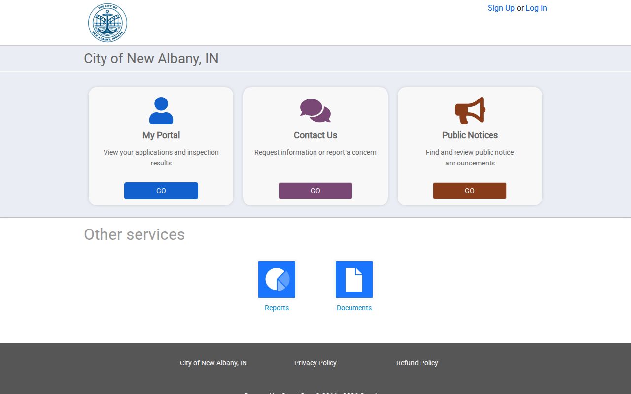 New Albany neighbors SmartGov public permit portal